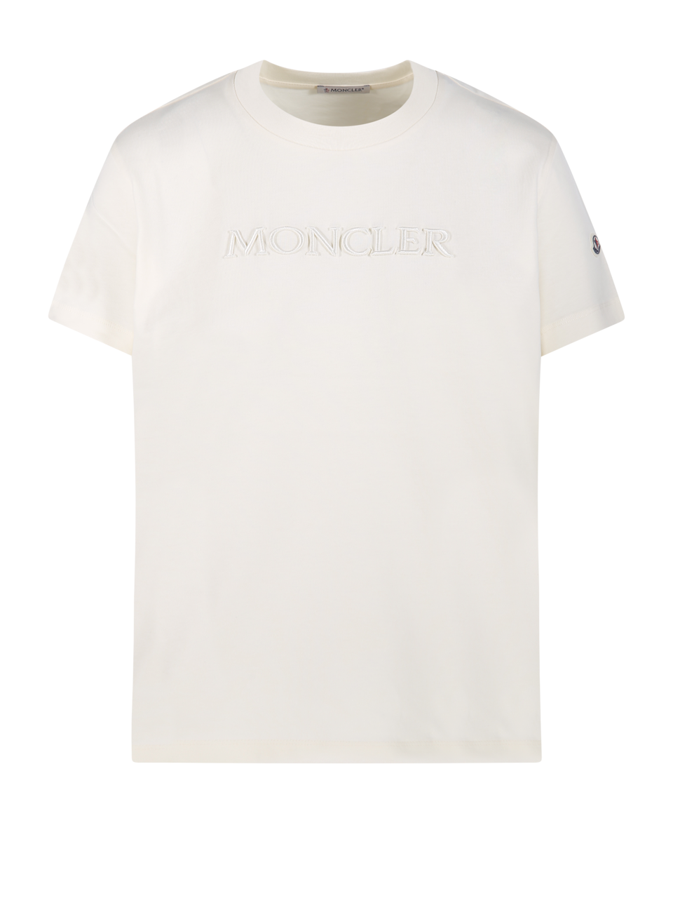 WOMAN MONCLER WHITE COTTON SS T-SHIRT
