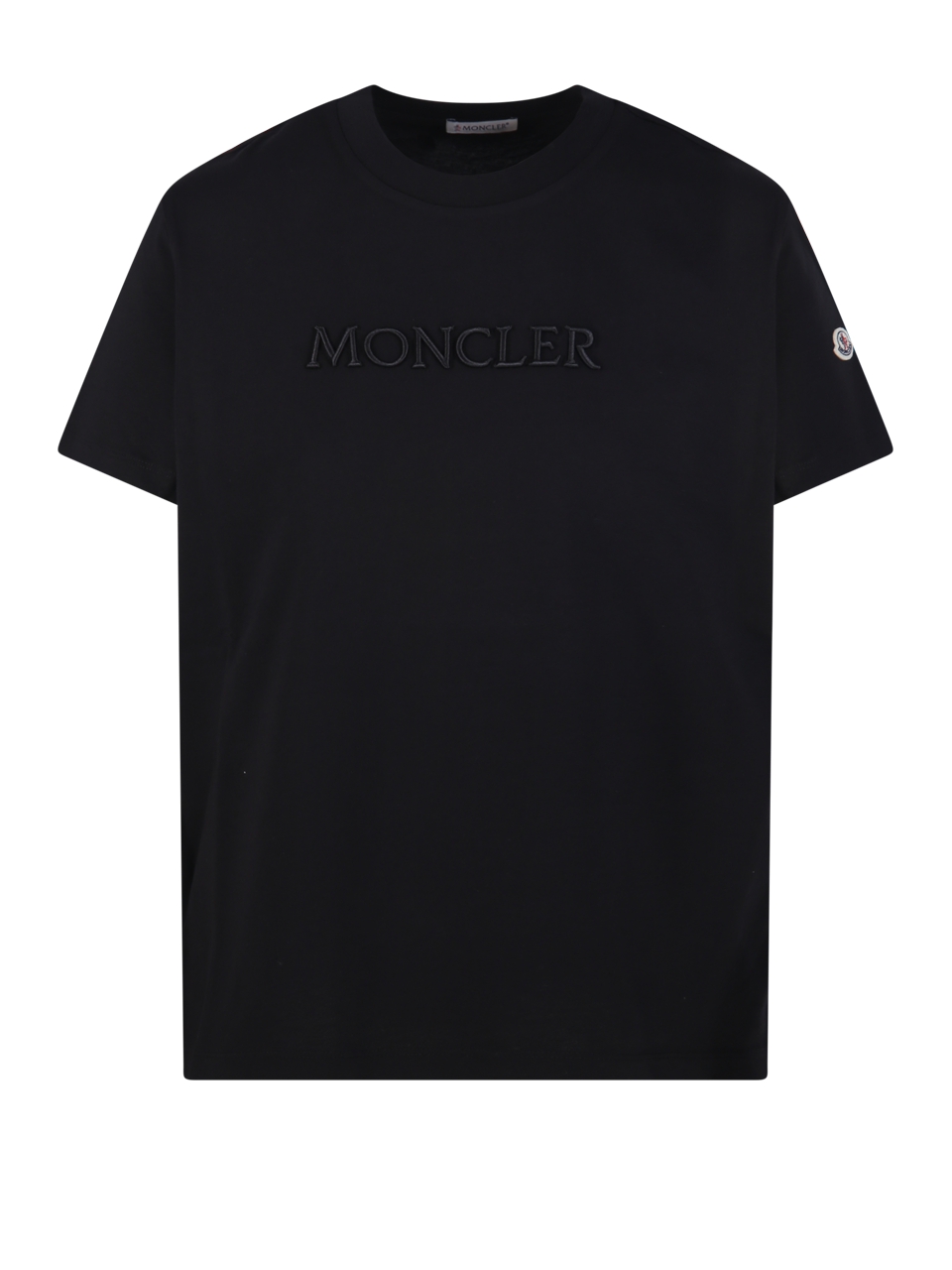 WOMAN MONCLER BLACK COTTON SS T-SHIRT