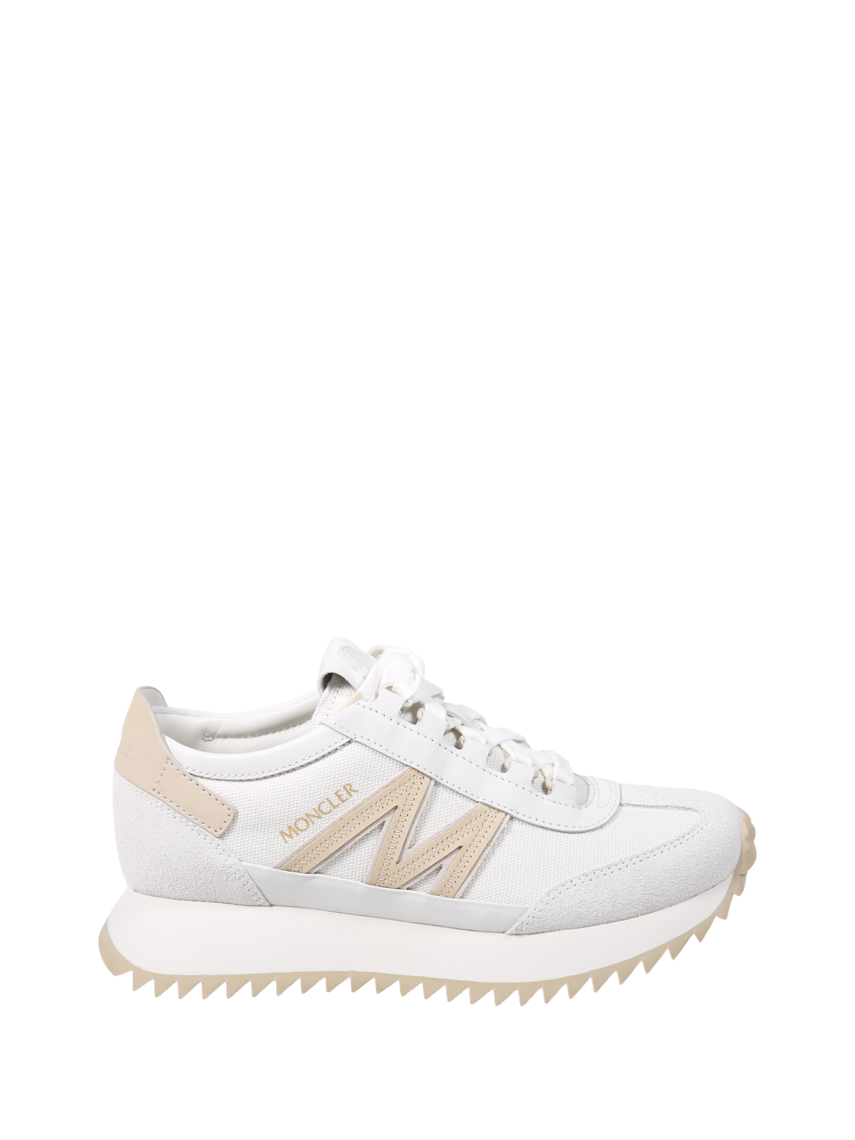 WOMAN MONCLER WHITE COTTON PACEY2 LOW TOP SNEAKERS