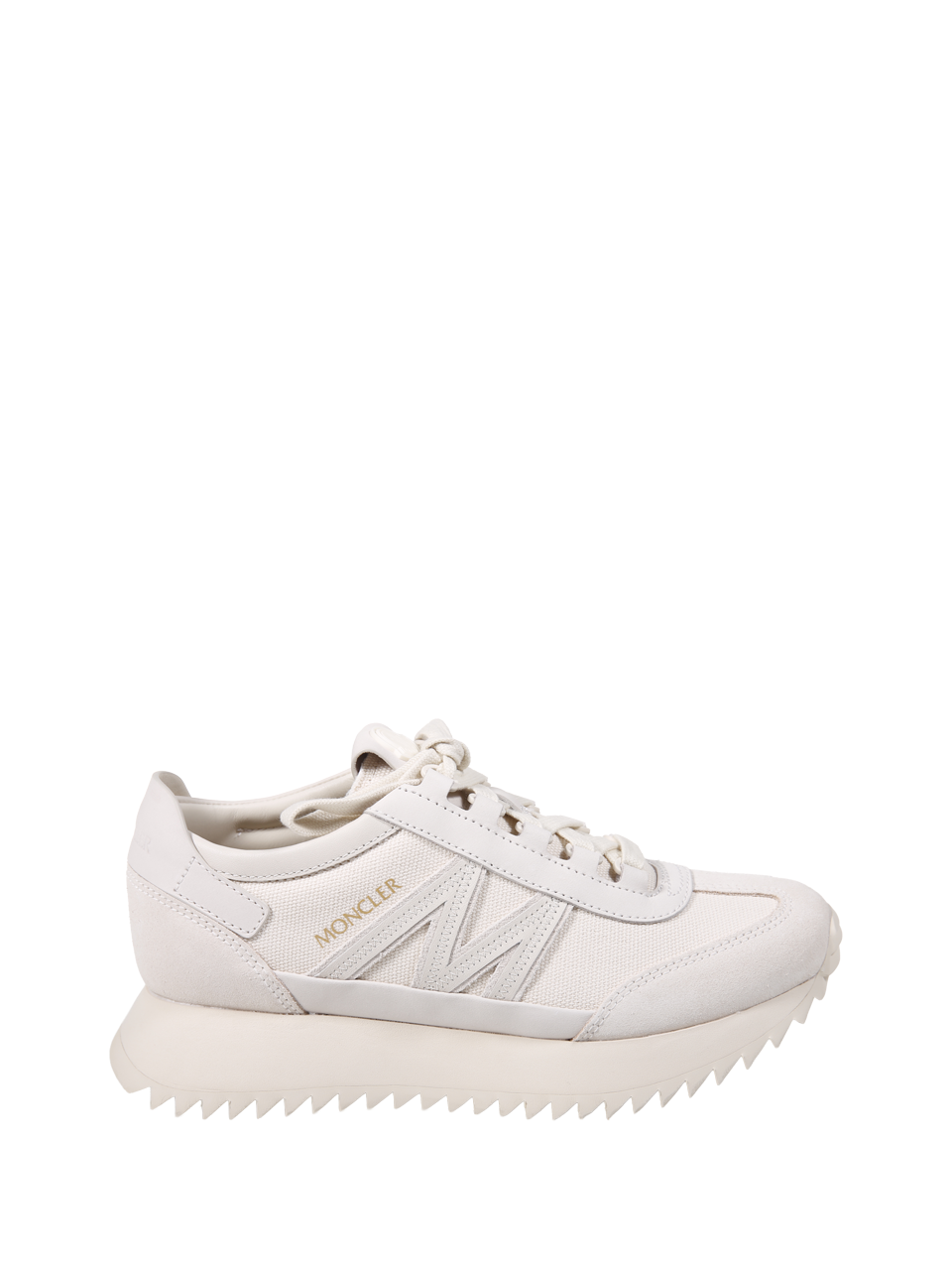 WOMAN MONCLER BEIGE COTTON PACEY2 LOW TOP SNEAKERS