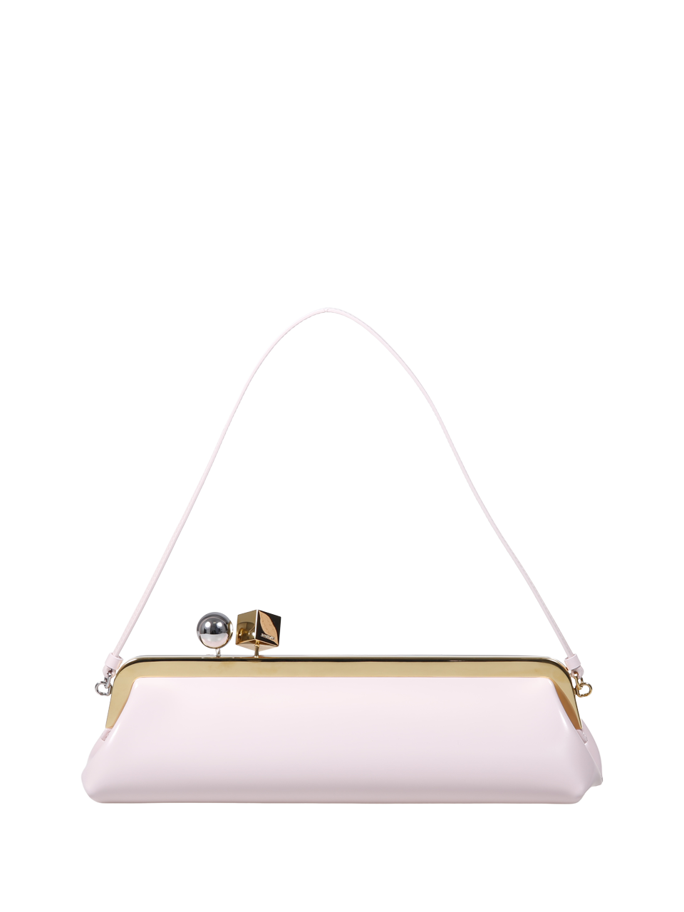 WOMAN JACQUEMUS WHITE LEATHER LA POCHETTE SALON BAG