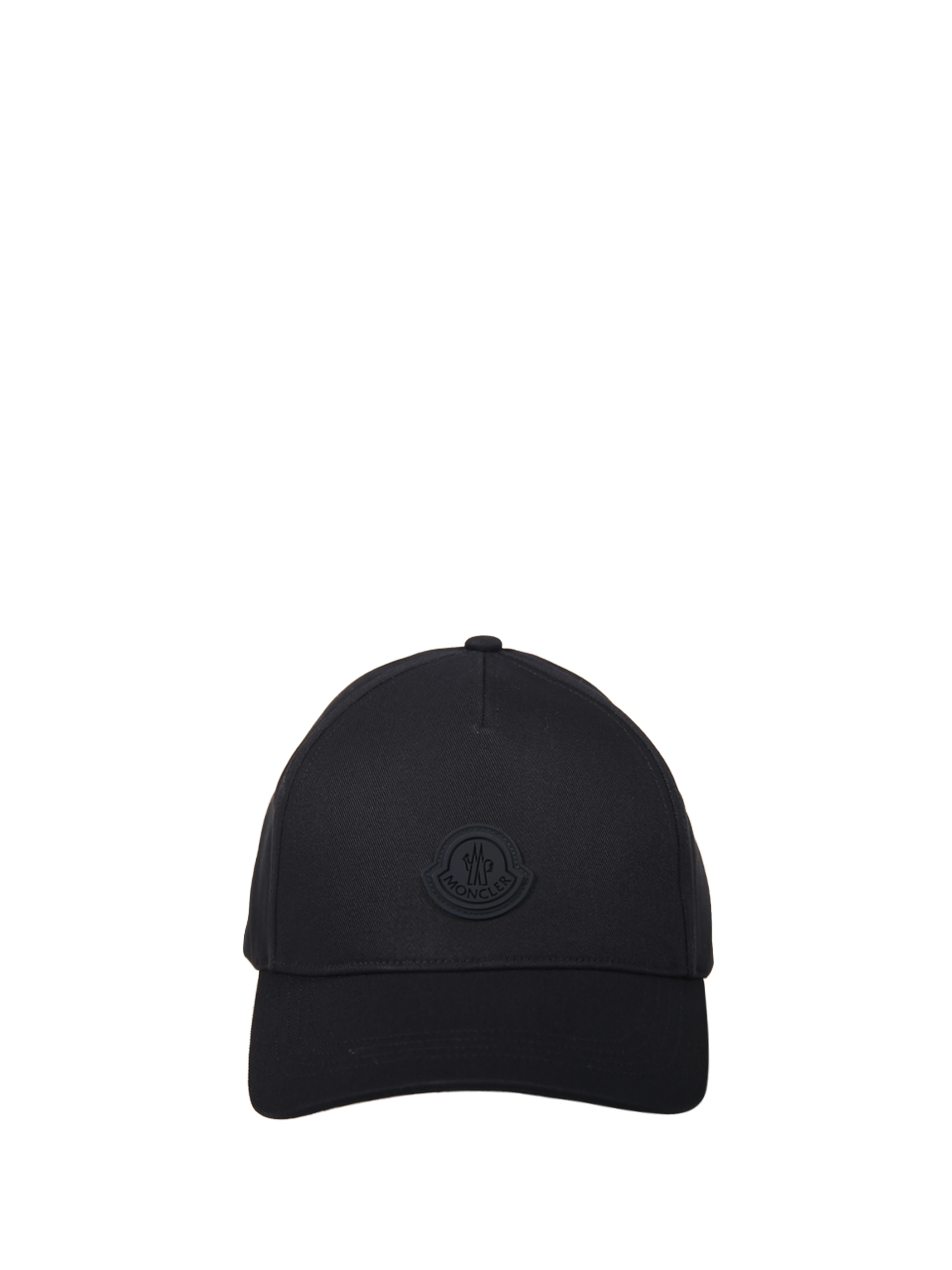 UOMO MONCLER BERRETTO DA BASEBALL IN COTONE NERO 