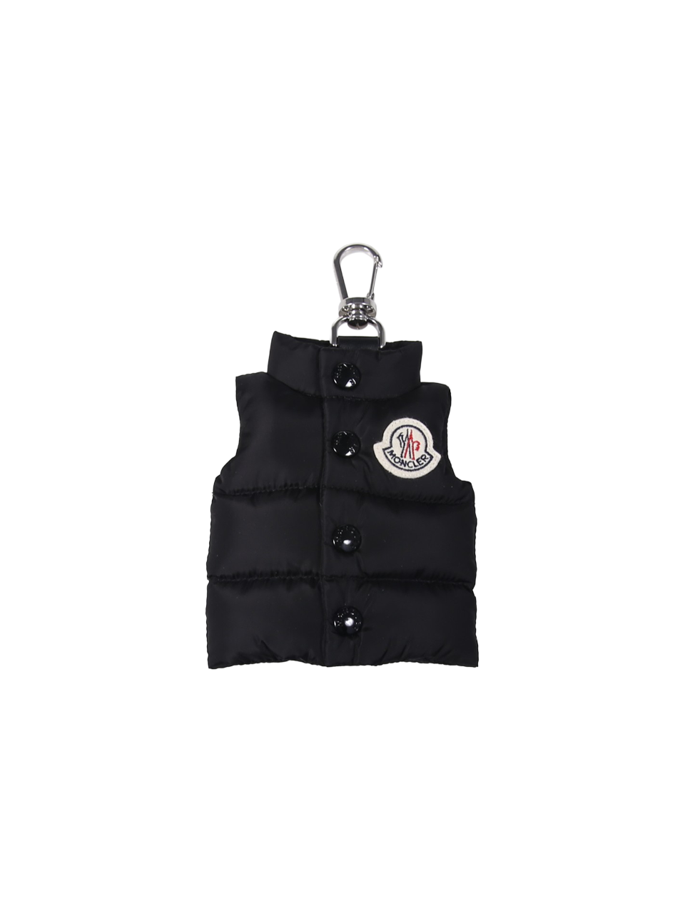 MEN MONCLER BLACK POLYAMIDE VEST KEY RING