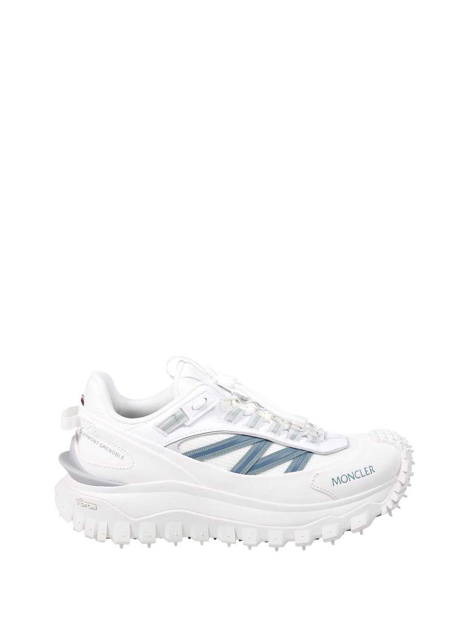 WOMAN MONCLER WHITE POLYESTER TRAILGRIP LOW TOP SNEAKERS