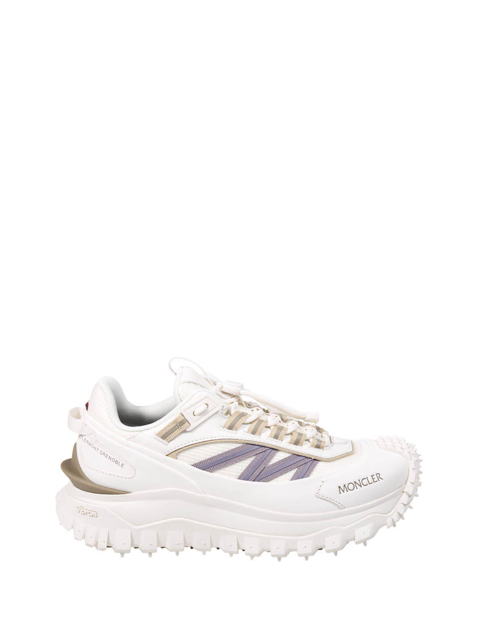 WOMAN MONCLER WHITE POLYESTER TRAILGRIP LOW TOP SNEAKERS