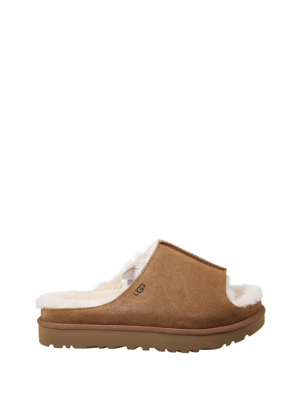 WOMAN UGG BROWN LEATHER GREENPORT SLIDE
