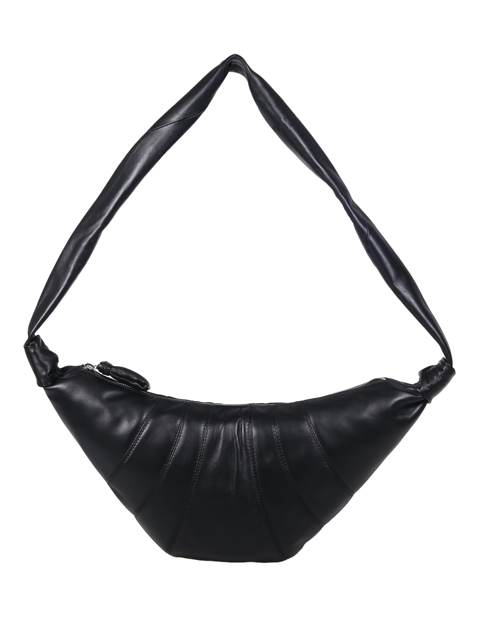 WOMAN LEMAIRE BLACK LEATHER MEDIUM CROISSANT BAG