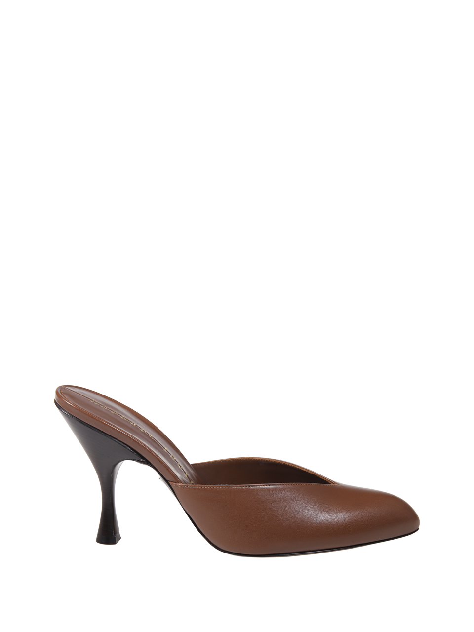 WOMAN HERBERT LEVINE BROWN LEATHER SITTING PRETTY PUMP