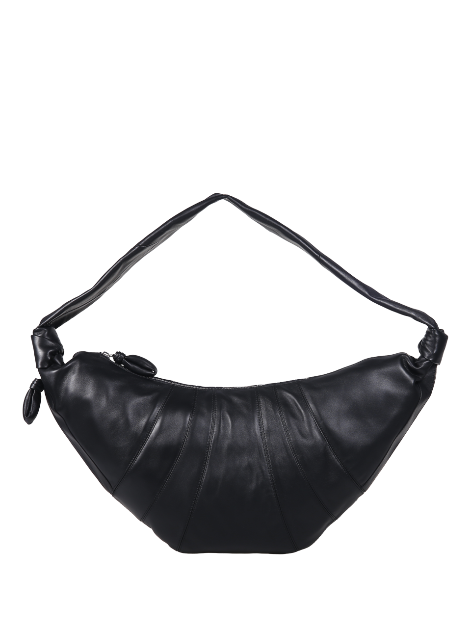 WOMAN LEMAIRE BLACK LEATHER LARGE CROISSANT BAG
