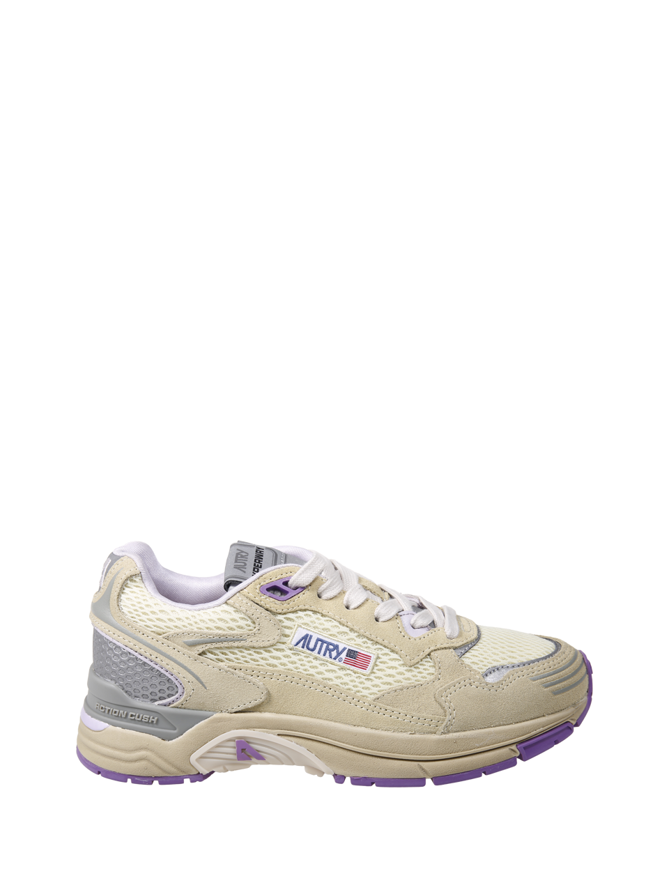 WOMAN AUTRY BEIGE LEATHER HYPERWAY LOW SNEAKER 