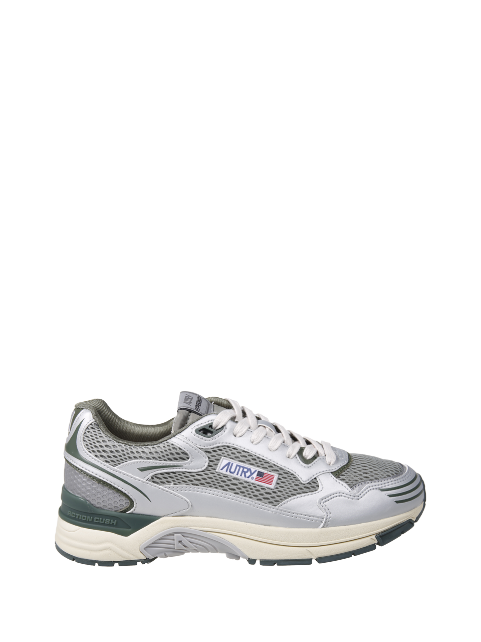 MEN AUTRY SILVER LEATHER HYPERWAY LOW SNEAKER 