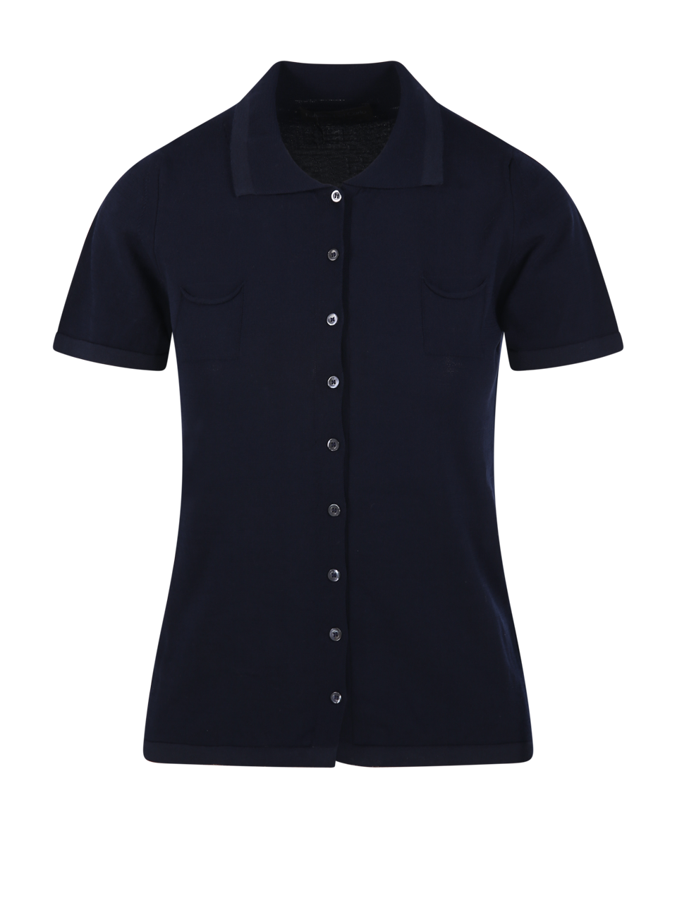 WOMAN FABRIZIO DEL CARLO BLUE COTTON POLO