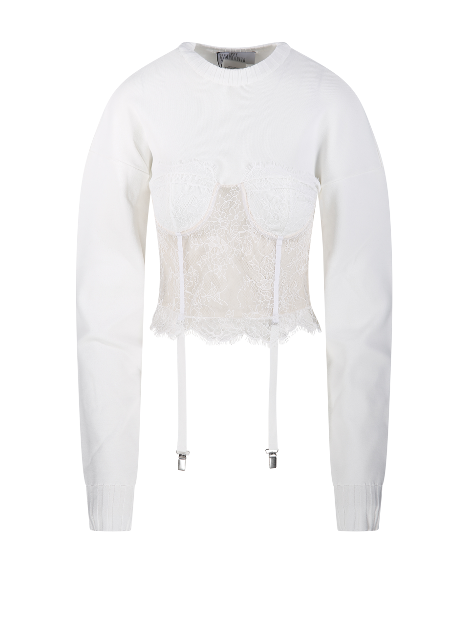 WOMAN GIUSEPPE DI MORABITO WHITE VISCOSE SWEATER