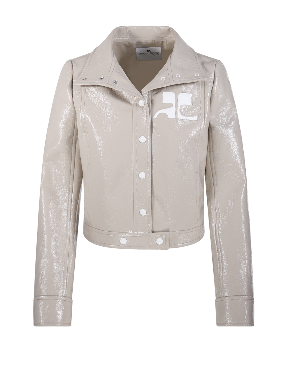 WOMAN COURREGES BEIGE COTTON REEDITION VINYL JACKET