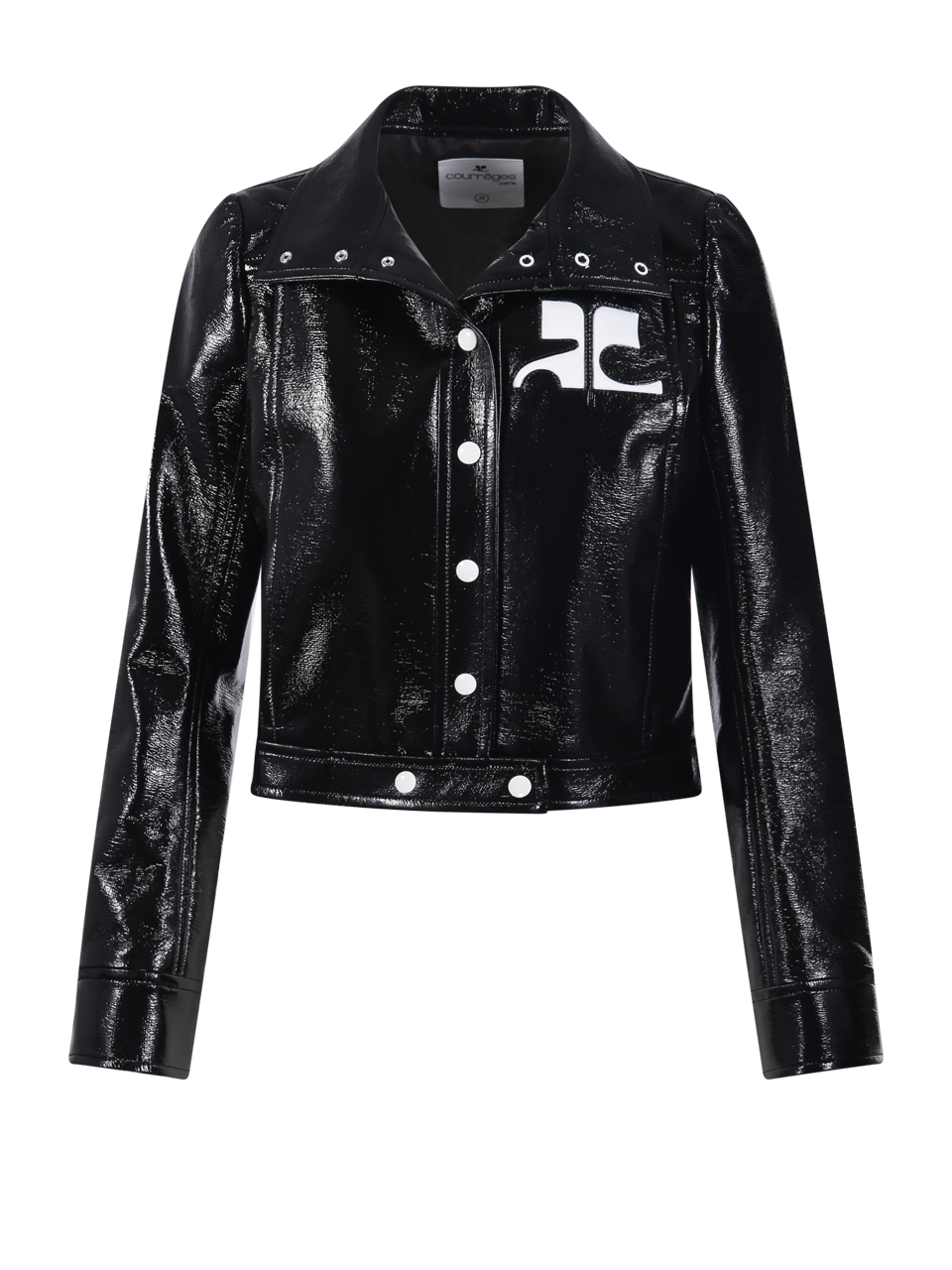 WOMAN COURREGES BLACK COTTON REEDITION VINYL JACKET