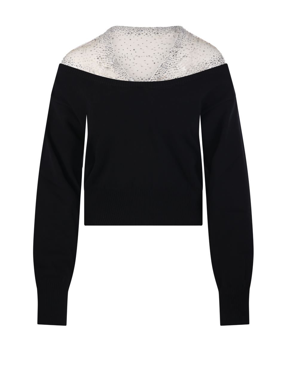 WOMAN GIUSEPE DI MORABITO BLACK VISCOSE SWEATER