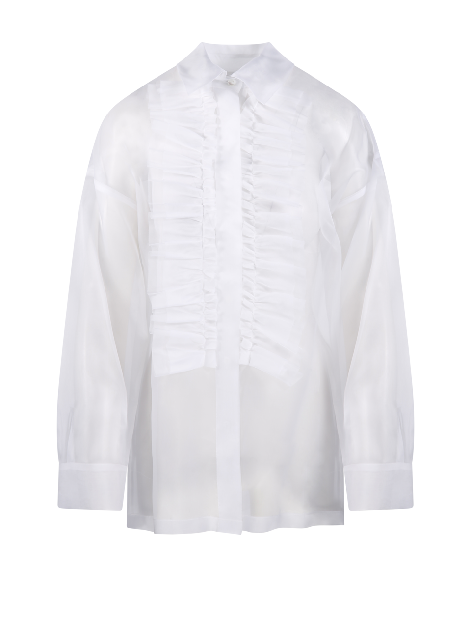 WOMAN PAROSH WHITE SILK SHIRT