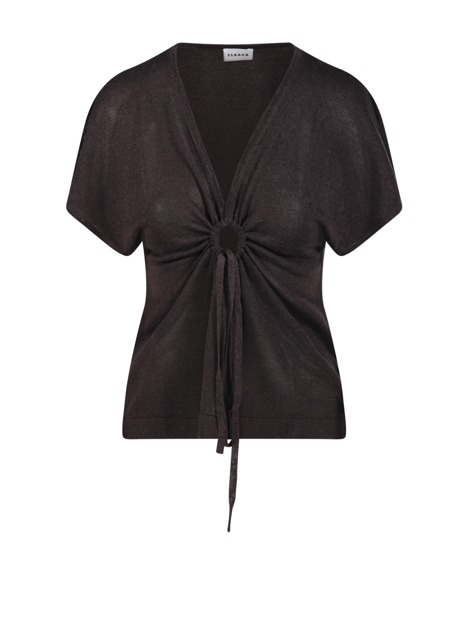 WOMAN PAROSH BROWN VLIES TOP