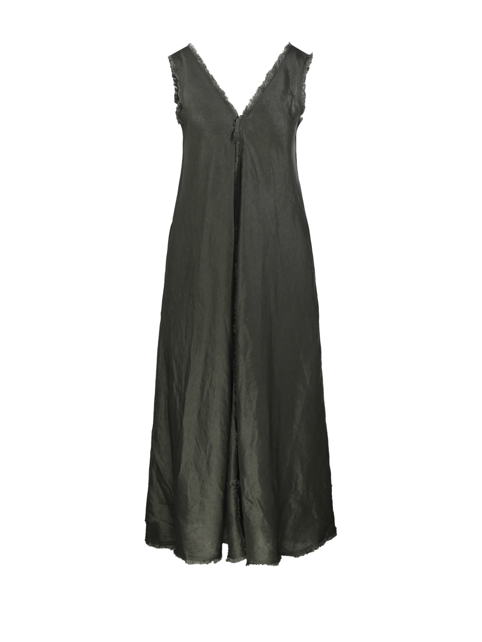 WOMAN PAROSH GREEN LINEN DRESS
