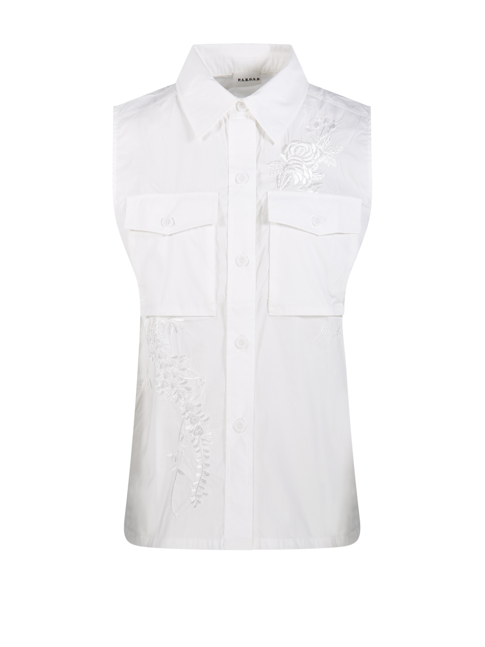 WOMAN PAROSH WHITE POLYAMIDE SHIRT