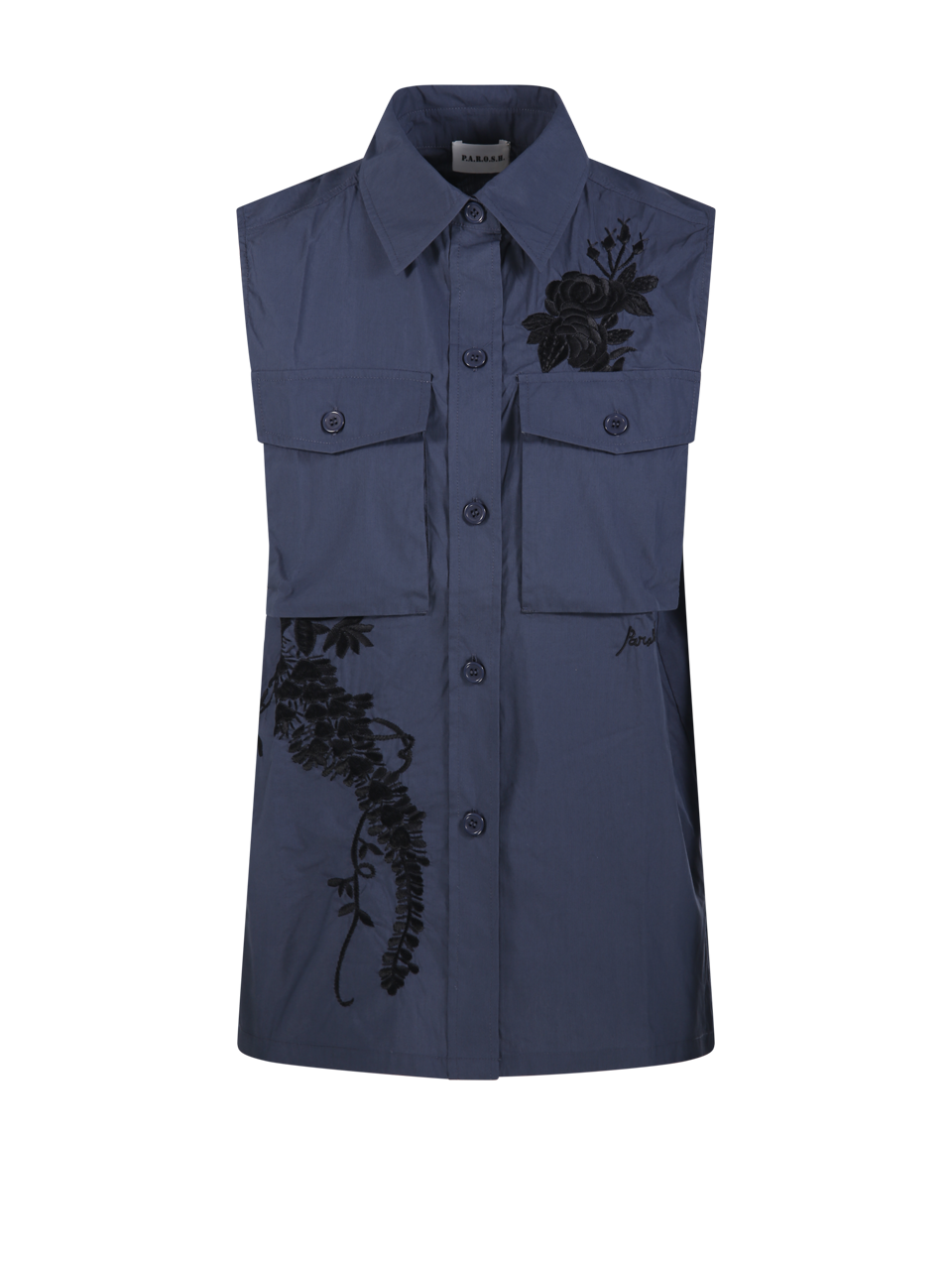 WOMAN PAROSH BLUE POLYAMIDE SHIRT