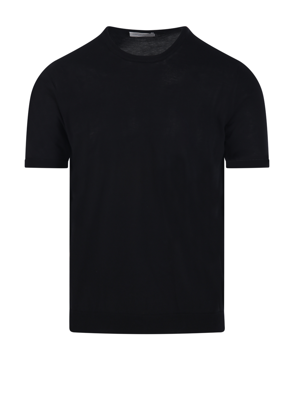 MEN ROBERTO COLLINA BLACK COTTON T-SHIRT 