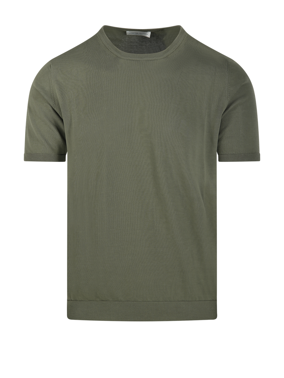 MEN ROBERTO COLLINA GREEN COTTON T-SHIRT 
