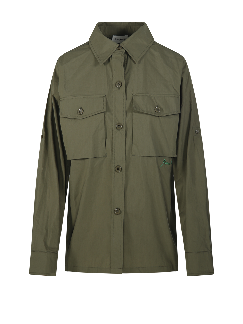 WOMAN PAROSH GREEN POLYAMIDE SHIRT