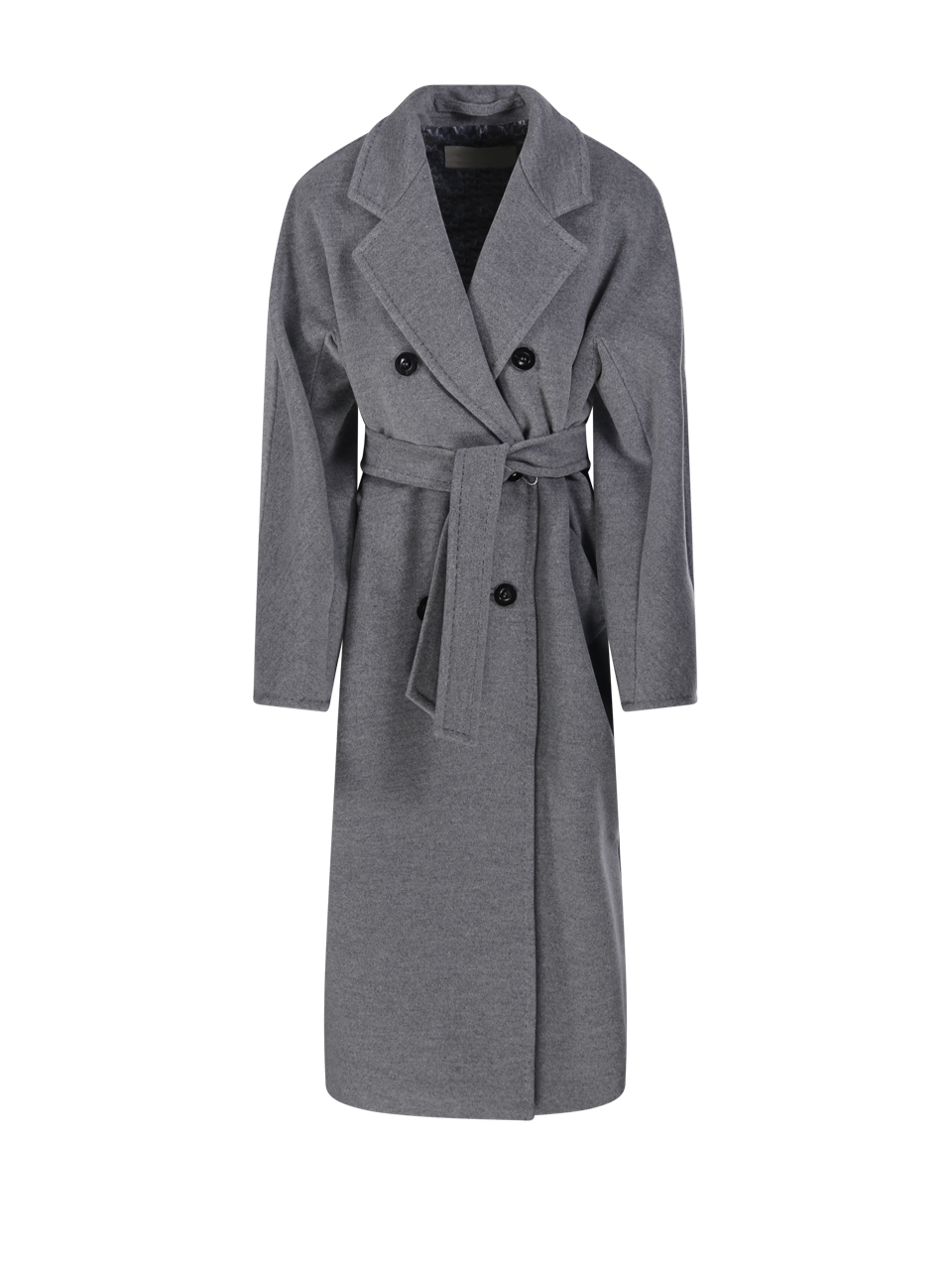 WOMAN MAXMARA GREY VIRGIN WOOL MADAME COAT