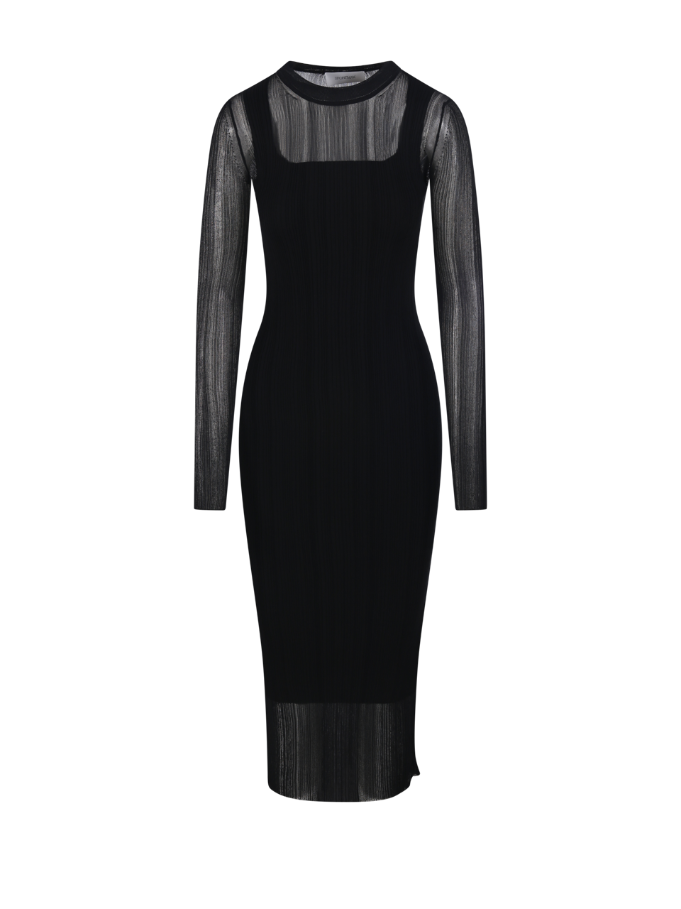 WOMAN MAXMARA SPORTMAX BLACK VISCOSE CARO DRESS