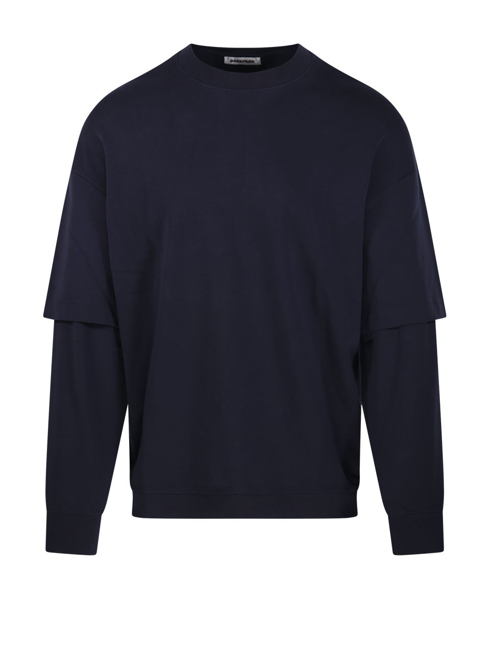 UOMO DARKPARK T-SHIRT DOPPIA MANICA TROY IN COTONE BLU 