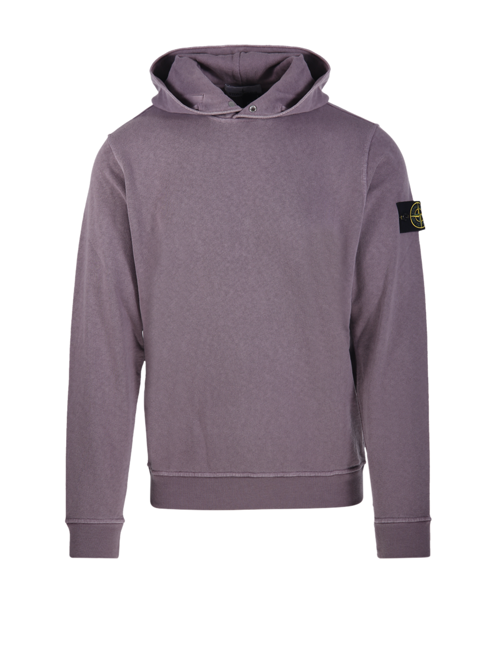 MEN STONE ISLAND PURPLE COTTON HOODIE SWEATSHIRT