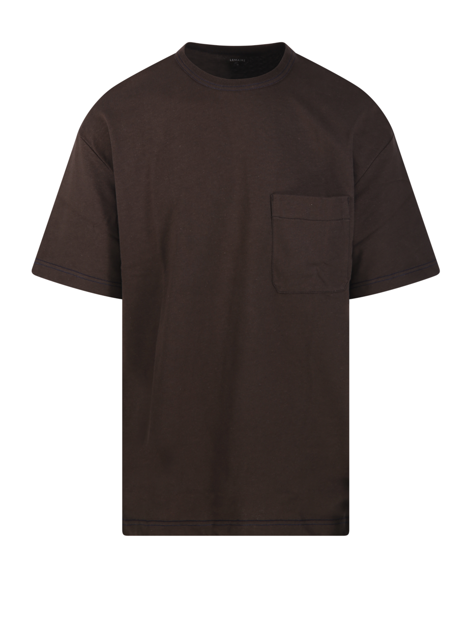 MEN LEMAIRE BROWN COTTON BOXY SS T-SHIRT