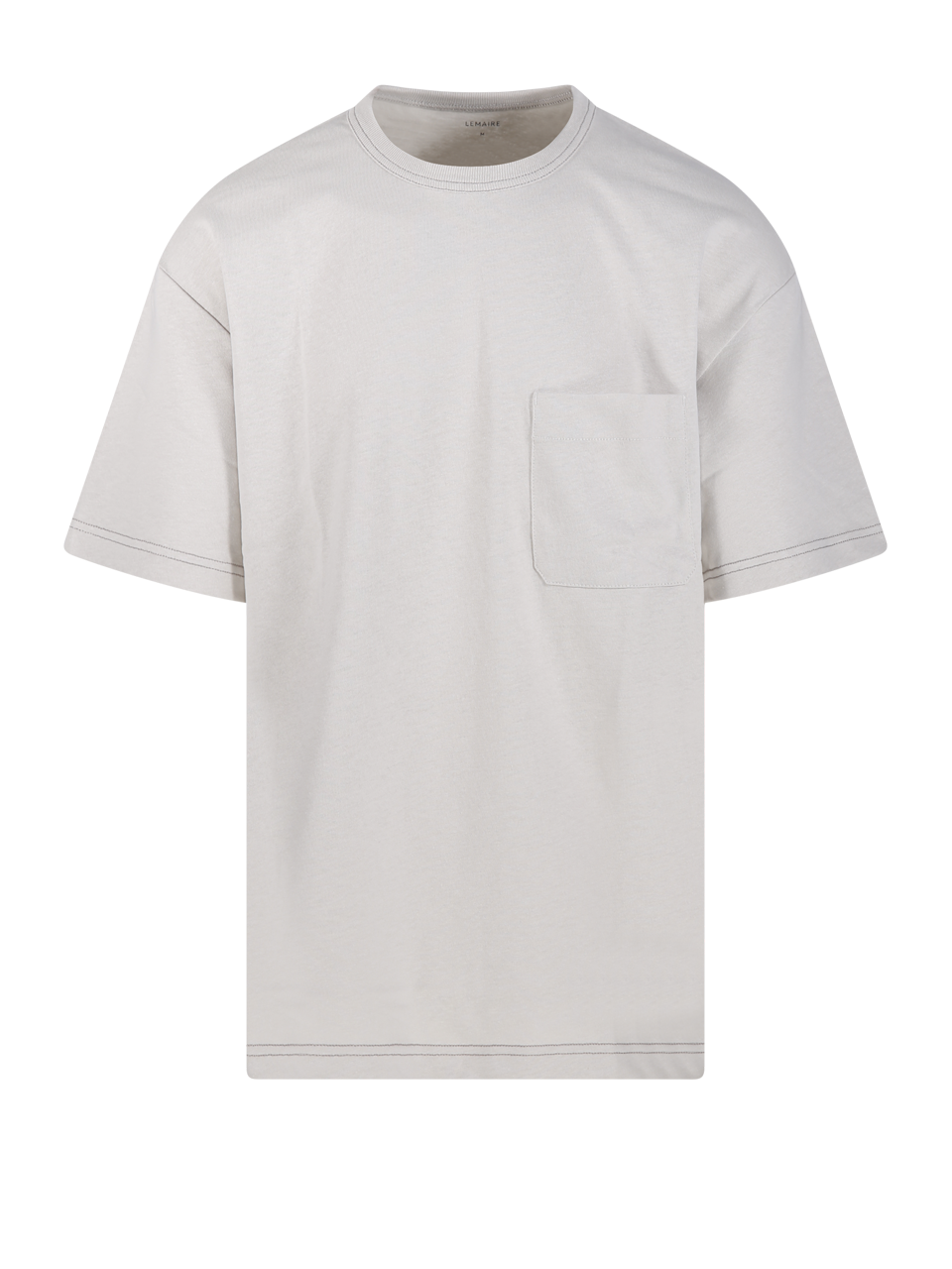 MEN LEMAIRE GREY COTTON BOXY SS T-SHIRT