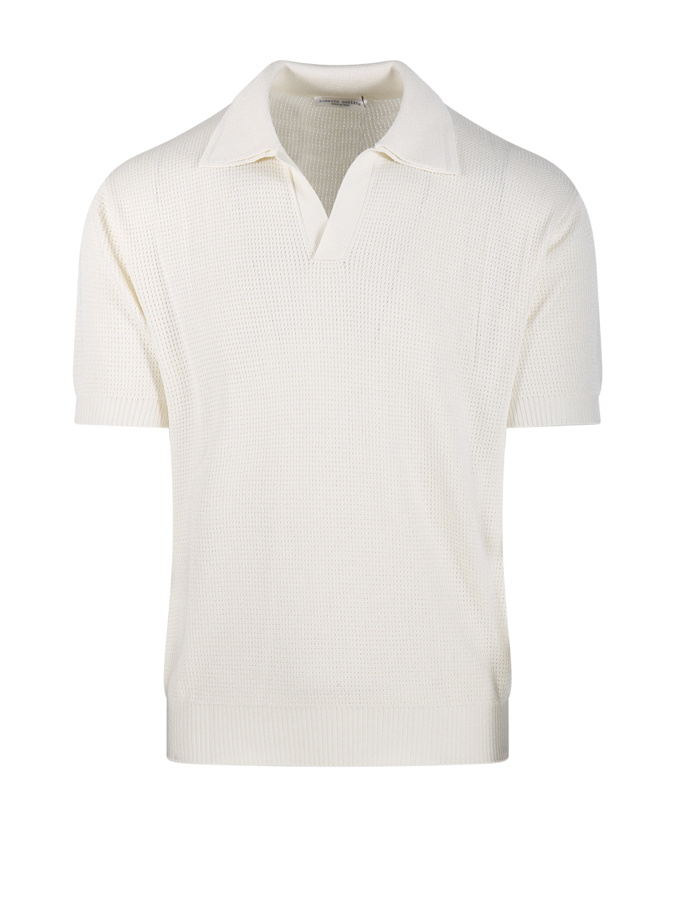MEN ROBERTO COLLINA WHITE COTTON POLO