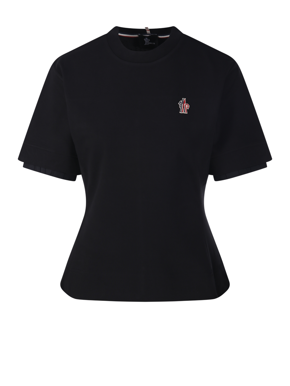 WOMAN MONCLER GRENOBLE BLACK COTTON SS T-SHIRT