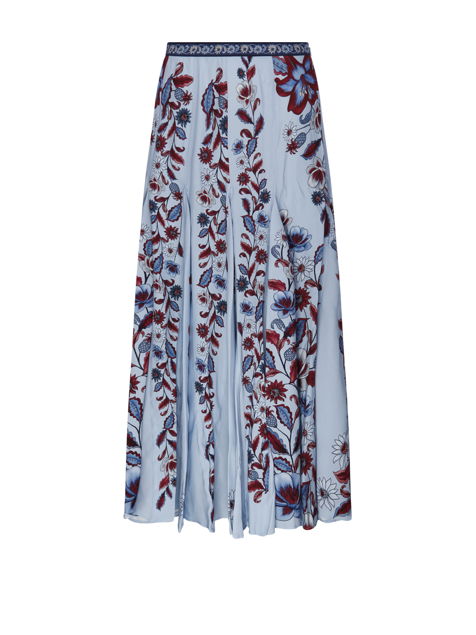 WOMAN FARM RIO BLUE VISCOSE MARCELLE SOFT BLUE MAXI SKIRT