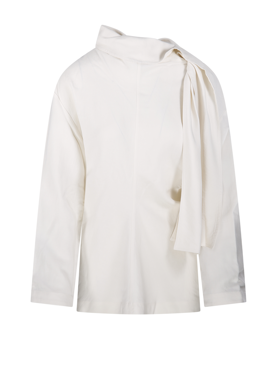 WOMAN STUDIO NICHOLSON WHITE VISCOSE TIE NECK TOP