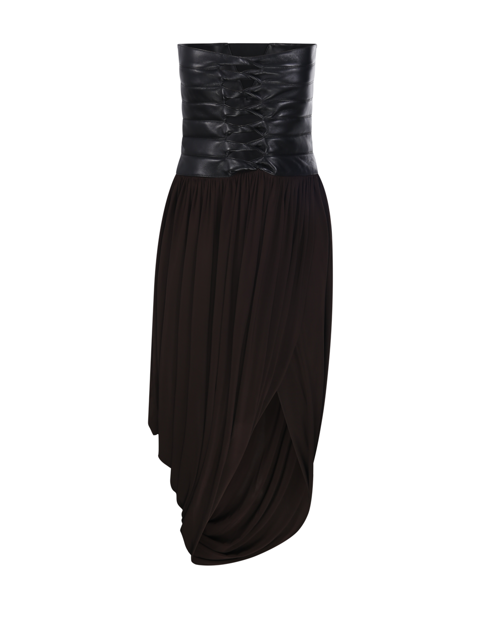 WOMAN ALAIA BLACK VISCOSE BUSTIER DRESS