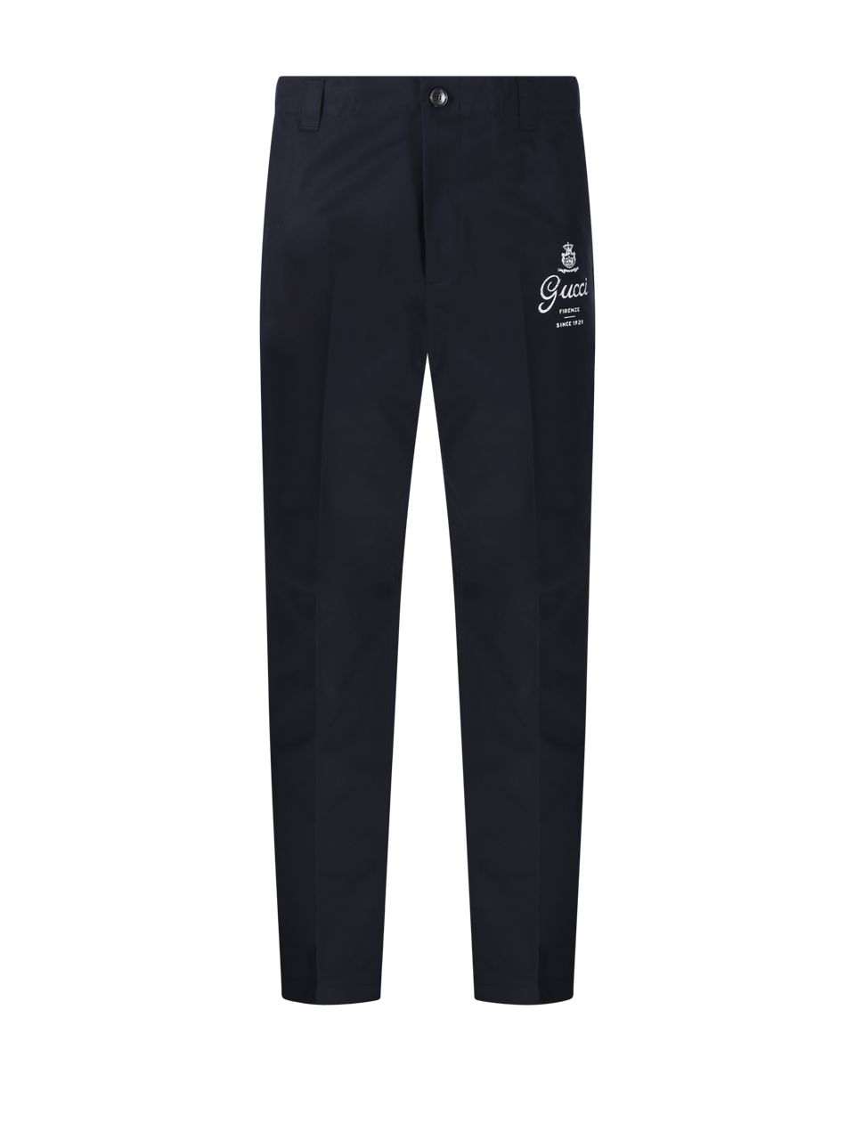 MEN GUCCI BLUE COTTON PANTS