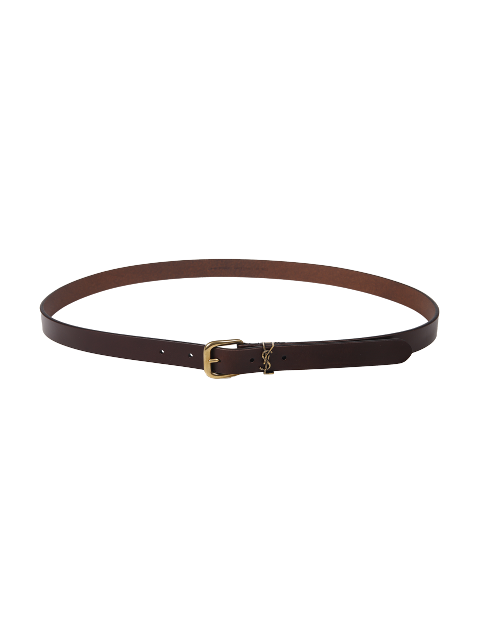 MEN SAINT LAURENT BROWN LEATHER BELT