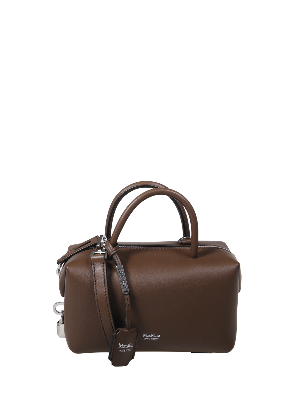 WOMAN MAXMARA BROWN CALF LEATHER HOLDALLS BAG