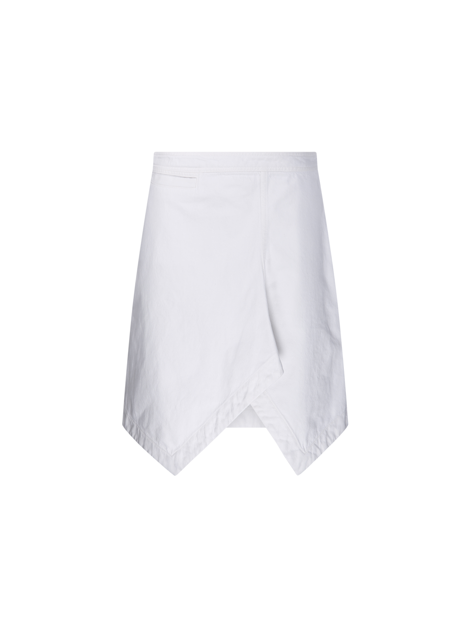 WOMAN LEMAIRE WHITE COTTON ASYMMETRIC SKIRT