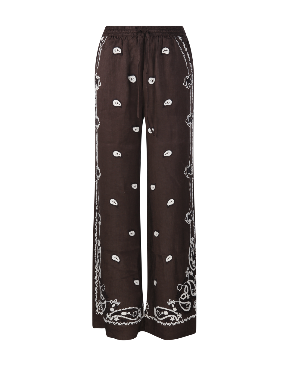 WOMAN PAROSH BROWN LINEN PANT