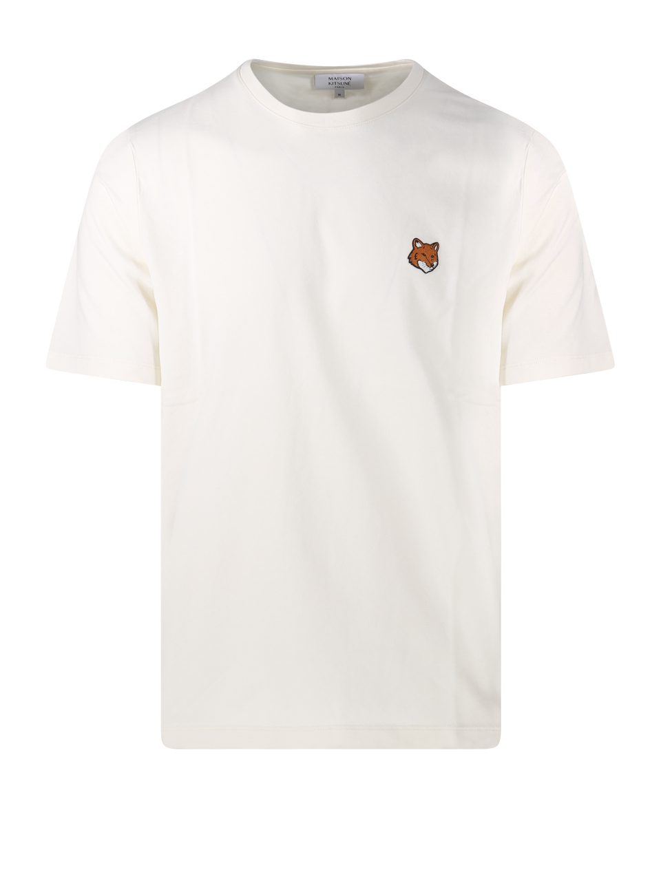 MEN MAISON KITSUNE WHITE COTTON FOX HEAD REGULAR TEE-SHIRT