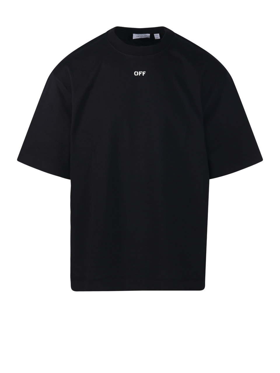 MEN OFF-WHITE BLACK COTTON OFF STAMP SKATE S/S T-SHIRT