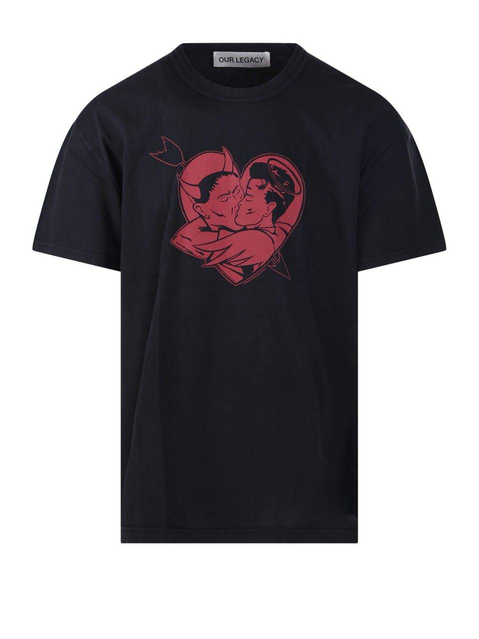 UOMO OUR LEGACY T-SHIRT LARGA IN COTONE NERO