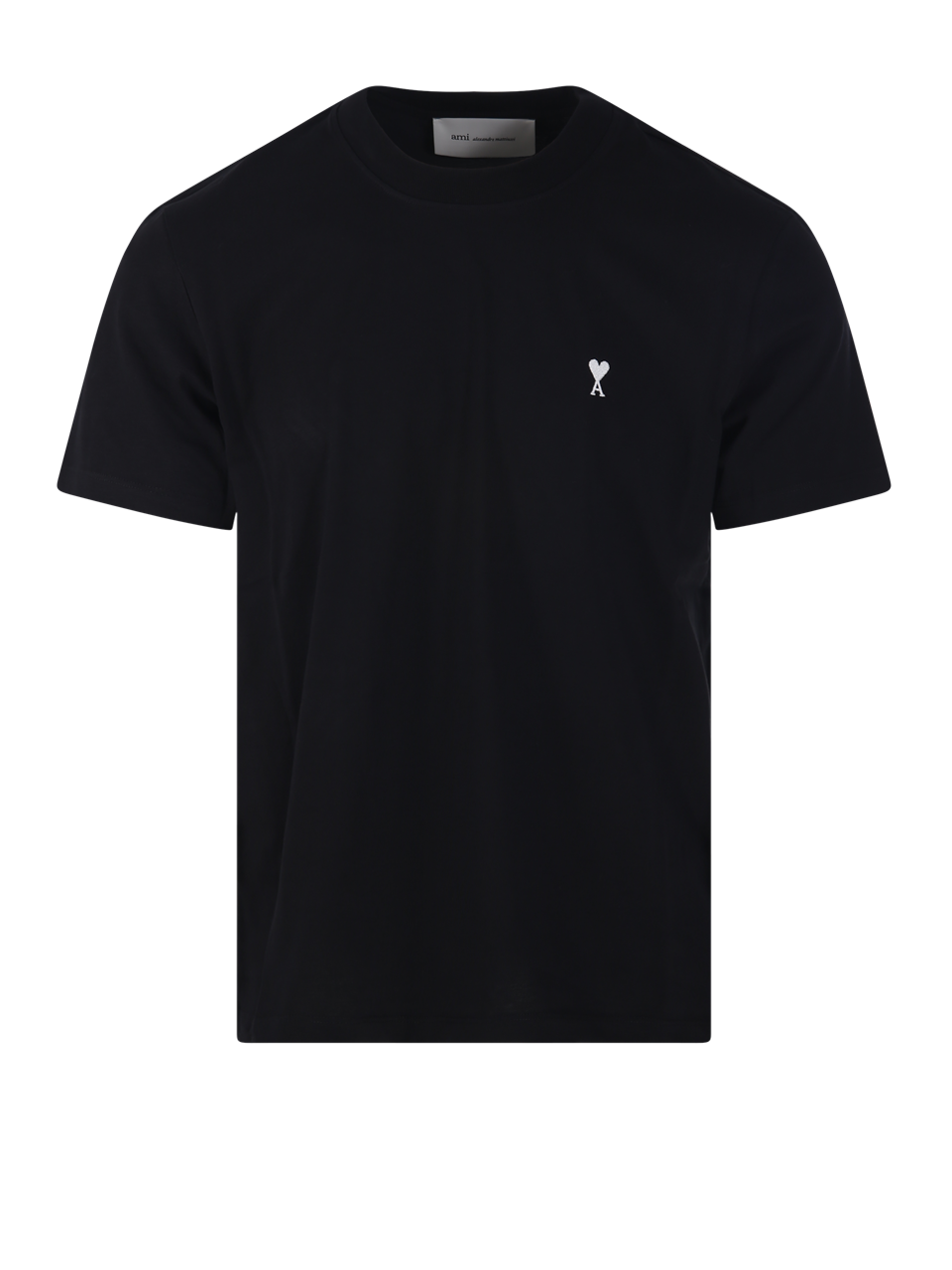 MEN AMI BLACK COTTON BLACK ADC T-SHIRT