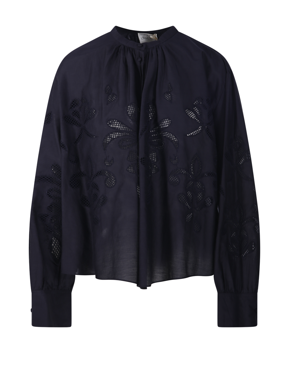 WOMAN FORTE FORTE BLUE COTTON LUNAMARIS BOHEMIAN SHIRT