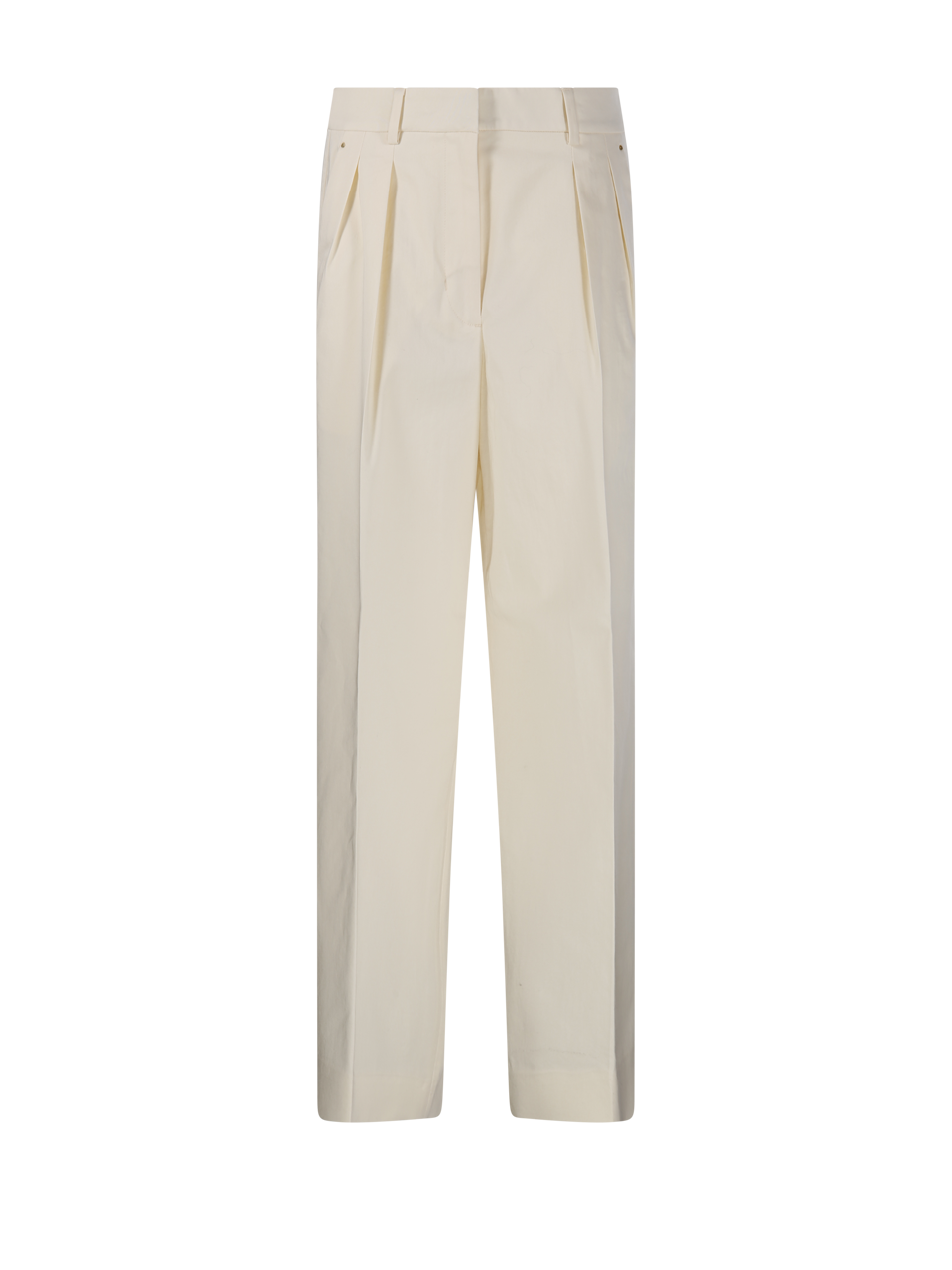 WOMAN MONCLER NUDE COTTON TROUSERS